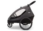 Grey (2130) 4-Jeep Everest 2-in-1 Child Bike Trailer and Stroller for 2 Kids