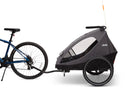 Grey (2130) 2-Jeep Everest 2-in-1 Child Bike Trailer and Stroller for 2 Kids