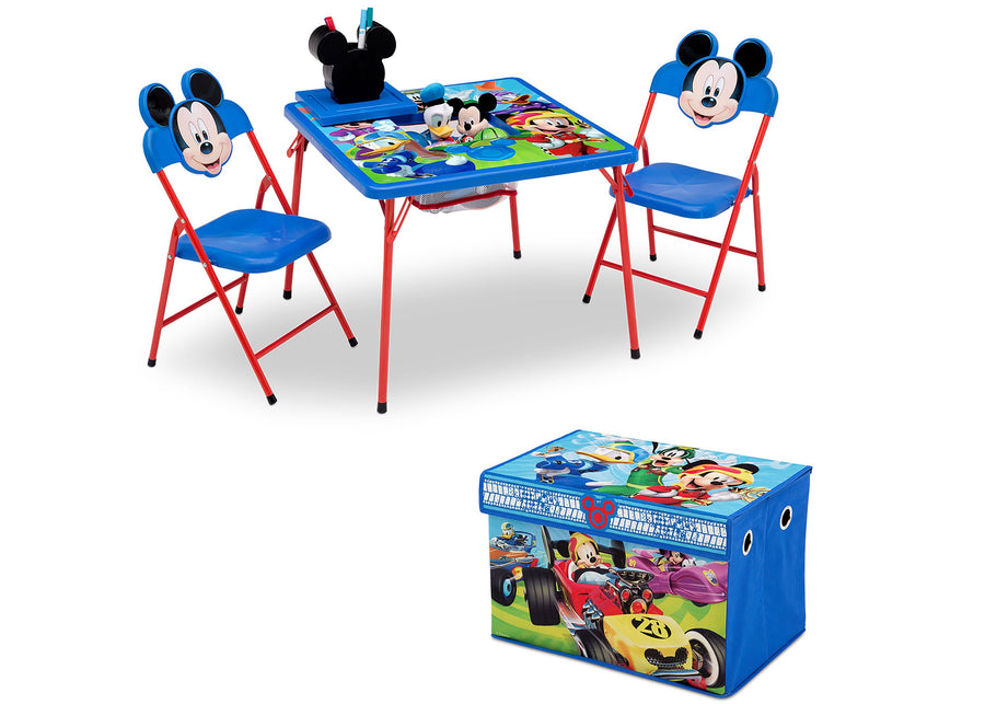 Disney Mickey Mouse (1053) 4-Piece Kids Furniture Set (99528MM), Table and Toy Box, a2a 2-Mickey Mouse 4-Piece Kids Furniture Set