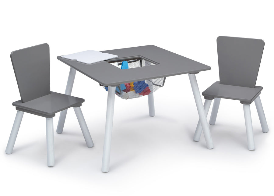 Light Grey and White (4003) 3-4-Piece Toddler Playroom Set