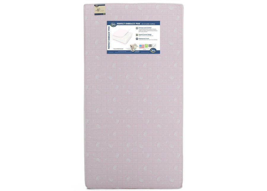 Serta Perfect Embrace Pinkâ„¢ Crib & Toddler Mattress Front View a3a No Color (NO) 3-Serta Perfect Embrace® Pink Crib & Toddler Mattress
