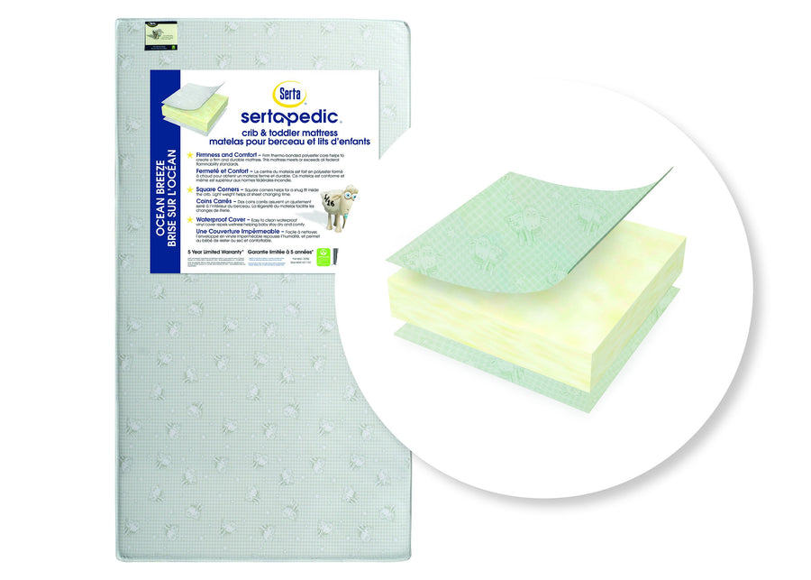 Serta Sertapedic® Ocean Breeze Crib and Toddler Mattress Cutout View a1a No Color (NO) 1-Sertapedic® Ocean Breeze Crib and Toddler Mattress