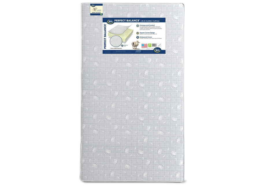 No Color (NO) 2-Serta Perfect Balance Crib and Toddler Mattress