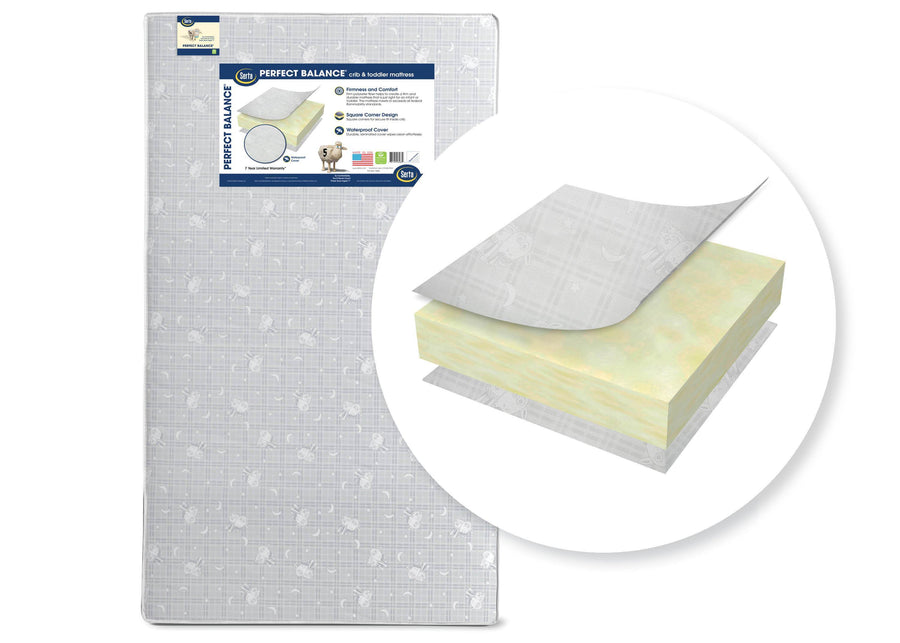 Serta Perfect Balance Crib and Toddler Mattress No Color (NO) 1-Serta Perfect Balance Crib and Toddler Mattress