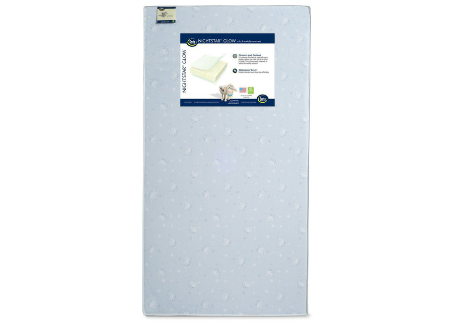 Serta Nightstarâ„¢ Glow Crib & Toddler Mattress Front View a3a No Color (NO) 3-Serta Nightstar™ Glow Crib & Toddler Mattress