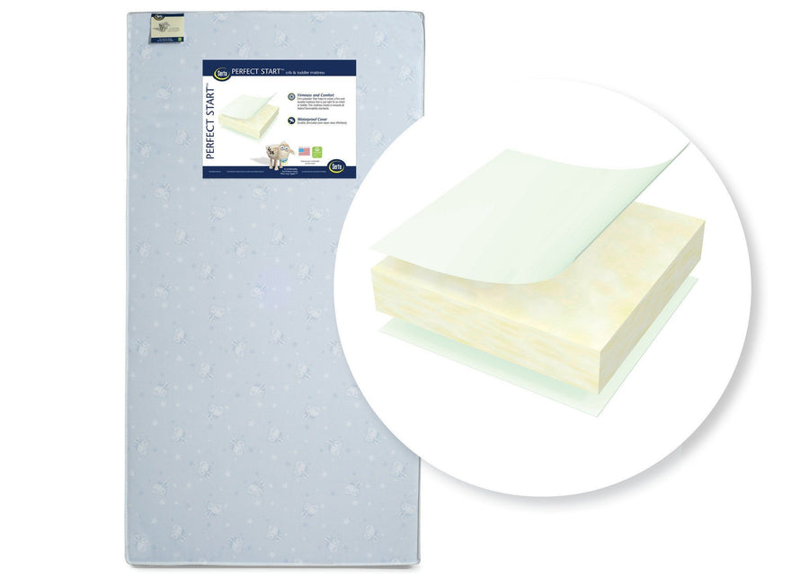 Serta Perfect Startâ„¢ Crib & Toddler Mattress Front View a1a No Color (NO) 1-Serta Perfect Start™ Crib & Toddler Mattress