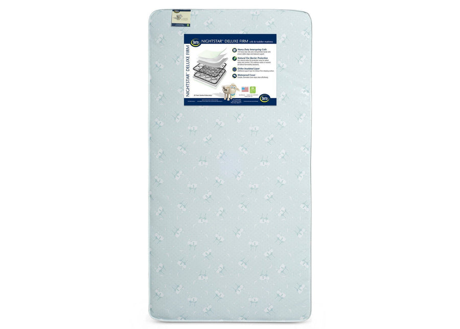 Serta Nightstarâ„¢ Deluxe Firm Crib & Toddler Mattress Front View a4a No Color (NO) 3-Serta Nightstar™ Deluxe Firm Crib & Toddler Mattress