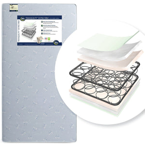 Serta Tranquility Extra Firm Crib & Toddler Mattress Front View a1a No Color (NO) 11-Serta Tranquility™ Extra Firm Crib & Toddler Mattress
