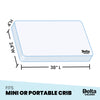 Delta Children Twinkle Stars 4-Inch Mini Crib Mattress, Dimensions View 3-Twinkle Stars 4-Inch Mini Crib Mattress