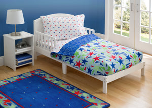 Boy 4-Piece Toddler Bedding Set, Star Gaze (2201) b1b 41-Boys 4-Piece Toddler Bedding Set