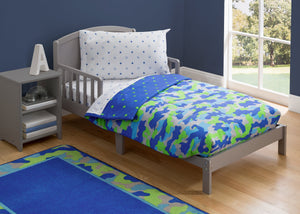 Boy 4-Piece Toddler Bedding Set, Camo and Stars (2202) d1d 45-Boys 4-Piece Toddler Bedding Set