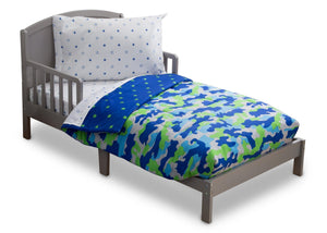 Boy 4-Piece Toddler Bedding Set, Camo and Stars (2202) d3d 16-Boys 4-Piece Toddler Bedding Set
