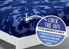 Delta Children Blue Camo Stars (3203) Boys 4-Piece Toddler Bedding Set, Fitted Detail View 26-Boys 4-Piece Toddler Bedding Set