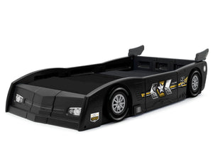 Delta Children Black (001) Grand Prix Race Car Toddler-to-Twin Bed, Twin Left View 5