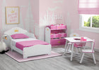 Pink and White (1187) 2-Princess Crown Wood Toddler Bed