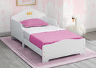 Pink and White (1187) 1-Princess Crown Wood Toddler Bed
