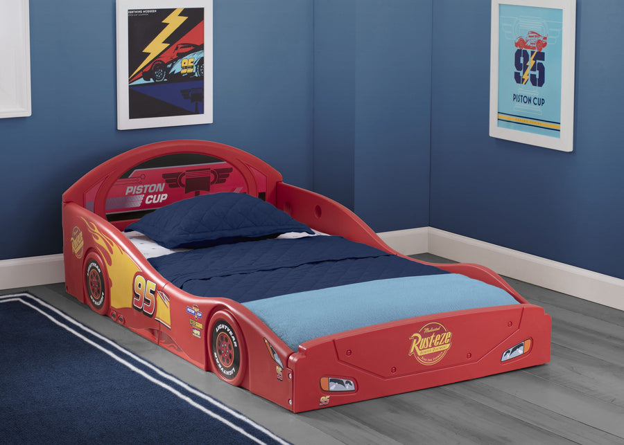 Cars Legends (B1014) BB81406CR-B1014 2-Cars Lightning McQueen Plastic Sleep and Play Toddler Bed