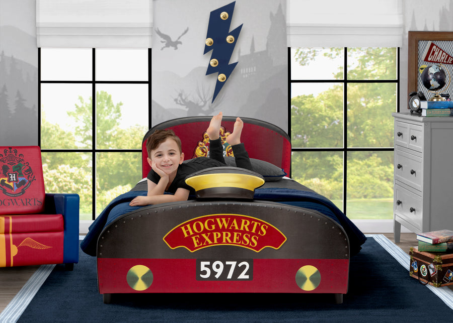 Harry Potter Hogwarts Express Upholstered Twin Bed (1206) 1-Harry Potter Hogwarts Express Upholstered Twin Bed