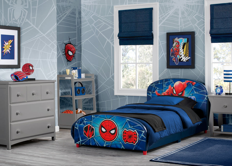 Delta Children Spider-Man Upholstered Twin Bed Spider-Man (1163) 2-Spider-Man Upholstered Twin Bed