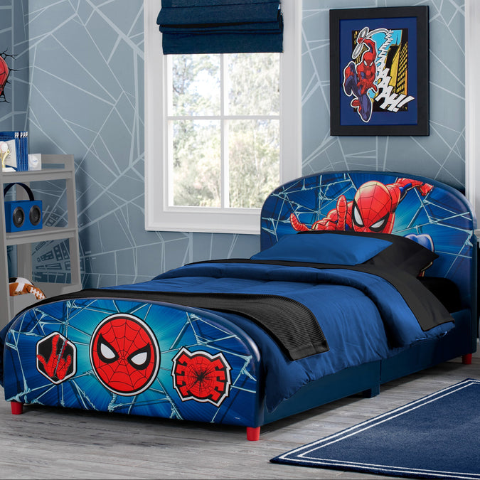 Delta Children Spider-Man Upholstered Twin Bed Spider-Man (1163) 1-Spider-Man Upholstered Twin Bed