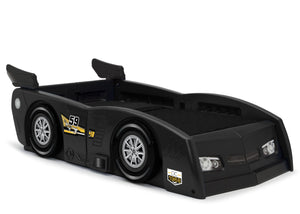 Delta Children Black (001) Grand Prix Race Car Toddler-to-Twin Bed, Toddler Right Silo View 7
