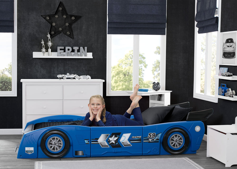 Delta Children Blue & Black (485) Grand Prix Race Car Toddler-to-Twin Bed, Twin Room View 11-Grand Prix Race Car Toddler-to-Twin Bed