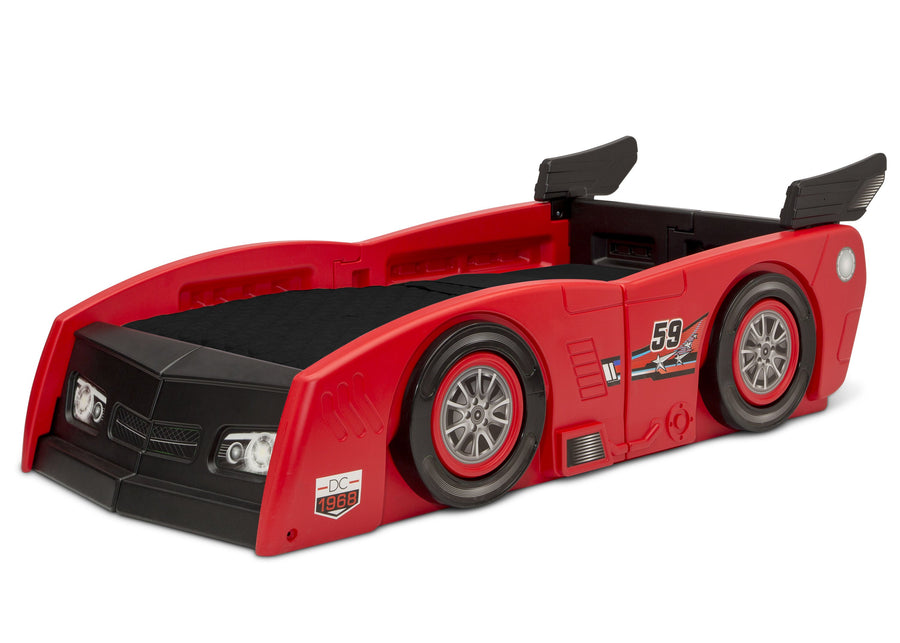Delta Children Red & Black (620) Grand Prix Race Car Toddler-to-Twin Bed, Toddler Left Silo View 27-Grand Prix Race Car Toddler-to-Twin Bed