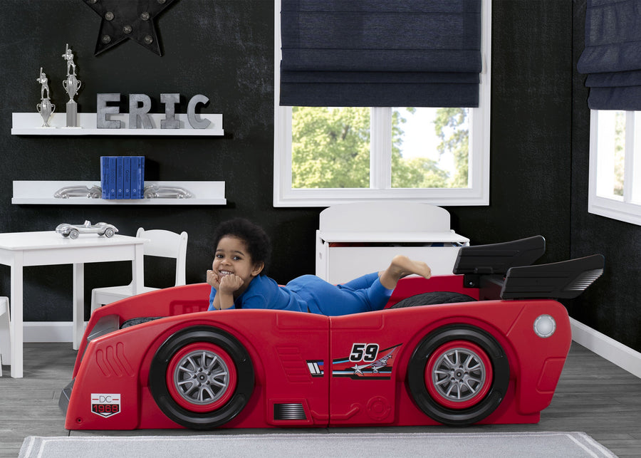 Delta Children Red & Black (620) Grand Prix Race Car Toddler-to-Twin Bed, Toddler Room View 21-Grand Prix Race Car Toddler-to-Twin Bed
