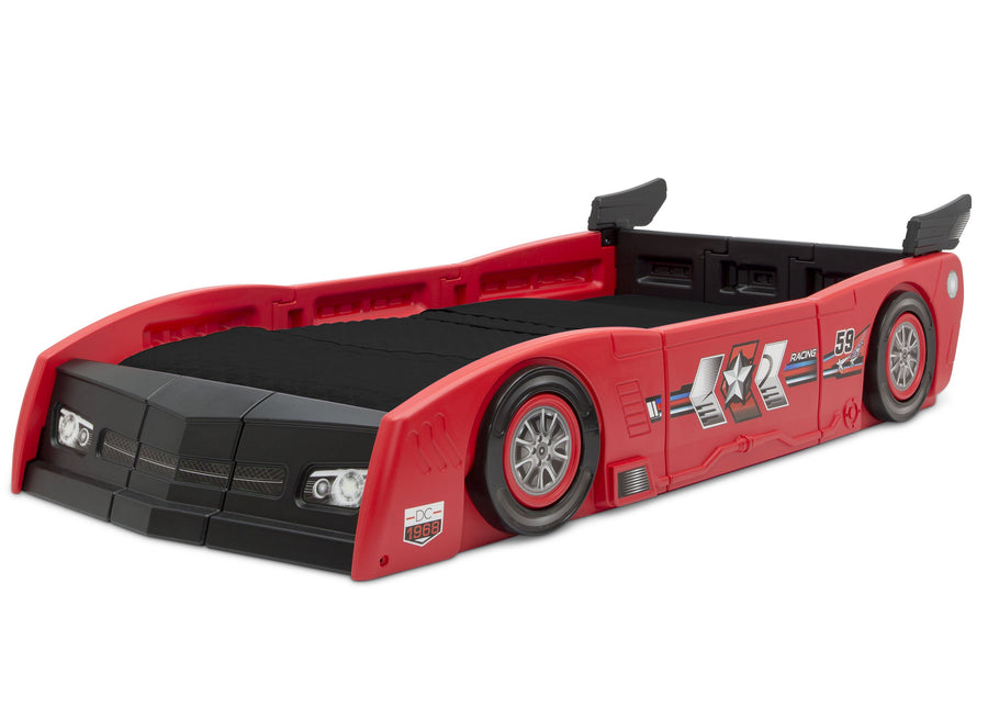 Delta Children Red & Black (620) Grand Prix Race Car Toddler-to-Twin Bed, Twin Left Silo View 23-Grand Prix Race Car Toddler-to-Twin Bed