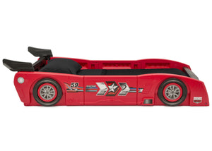 Delta Children Red & Black (620) Grand Prix Race Car Toddler-to-Twin Bed, Twin Side Silo View 22
