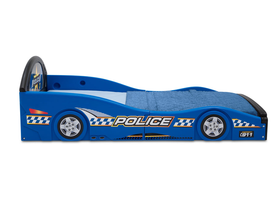 Police Blue (999) Assorted (999) 4-Police Car Plastic Sleep and Play Toddler Bed