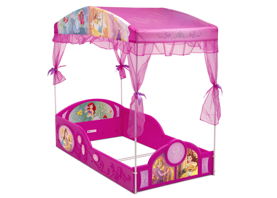 Disney Princess (1034) 4-Disney Princess Plastic Sleep and Play Toddler Bed with Canopy by Delta Children