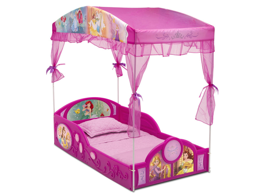 Disney Princess (1034) 2-Disney Princess Plastic Sleep and Play Toddler Bed with Canopy by Delta Children