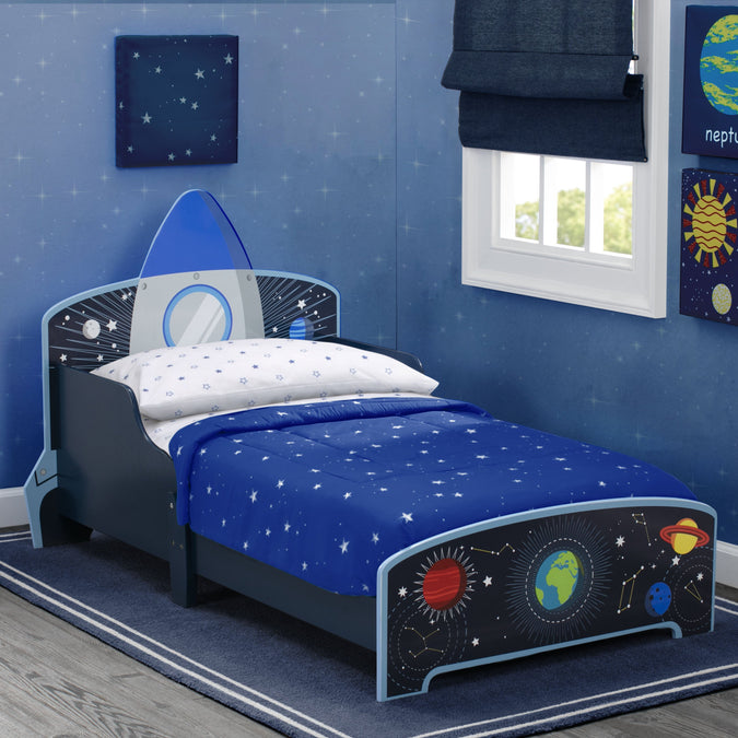 Delta Children Space Adventures (1223) Rocket Ship Wood Toddler Bed 6-Space Adventures Rocket Ship Wood Toddler Bed