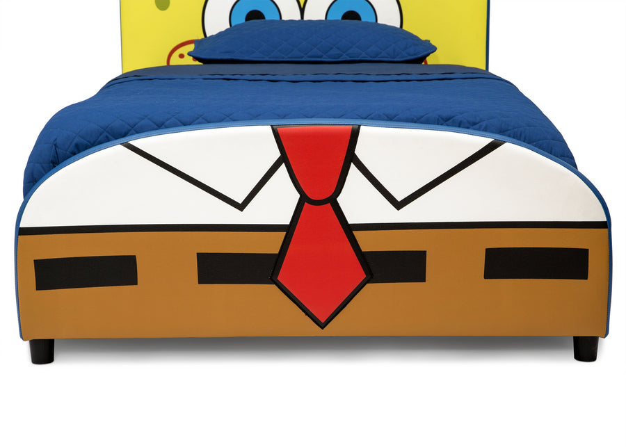 Delta Children SpongeBob (1112) SquarePants Upholstered Twin Bed, Footboard Silo View 5-SpongeBob SquarePants Upholstered Twin Bed