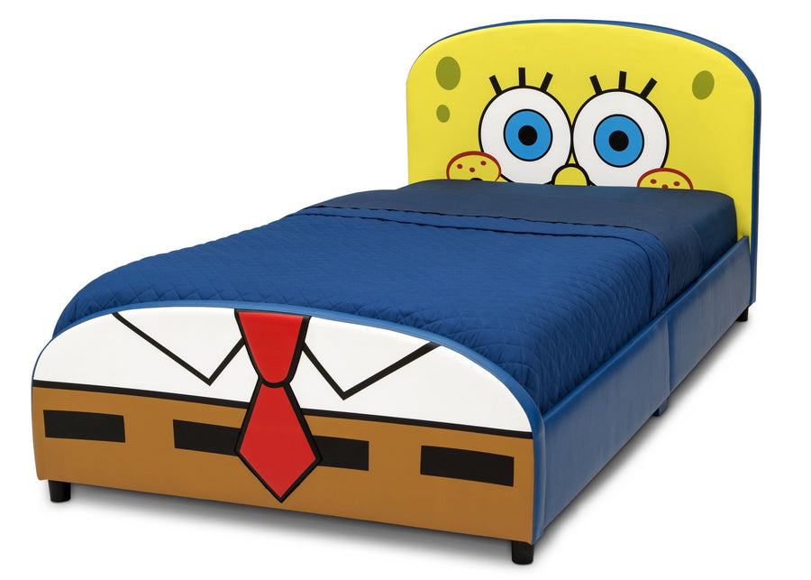 Delta Children SpongeBob (1112) SquarePants Upholstered Twin Bed, Left Silo View 7-SpongeBob SquarePants Upholstered Twin Bed