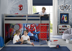 Spider-Man (1163) 2-Spider-Man Loft Bed Tent - Curtain Set for Twin Loft Bed