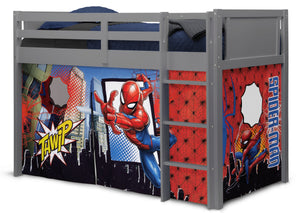 Spider-Man (1163) 4-Spider-Man Loft Bed Tent - Curtain Set for Twin Loft Bed