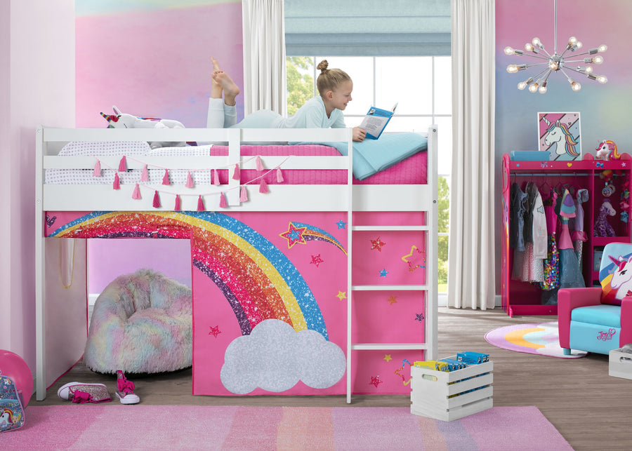 JoJo Siwa Loft Bed Tent Jojo Siwa (1126) 1-JoJo Siwa Loft Bed Tent - Curtain Set for Twin Loft Bed (Bed Sold Separately)