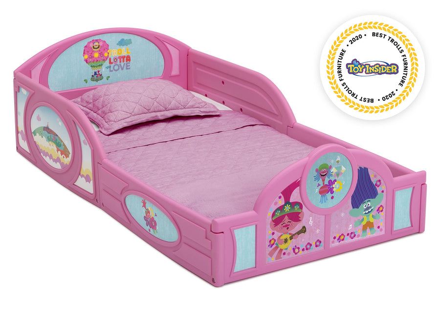 Delta Children Trolls World Tour 1177 Plastic Sleep and Play Toddler Bed, Right Silo View 3-Trolls World Tour Plastic Sleep and Play Toddler Bed