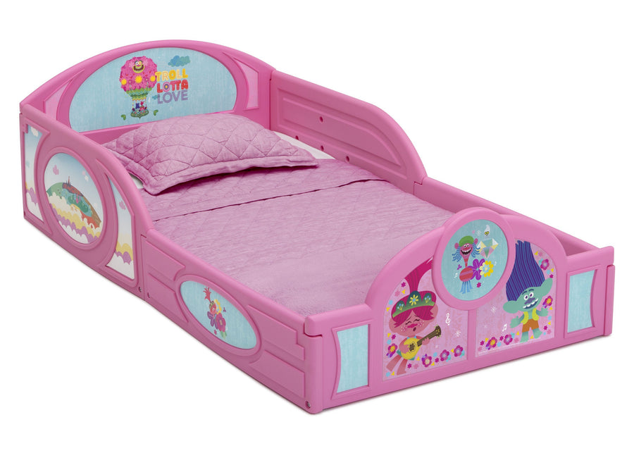 Delta Children Trolls World Tour (1177) Plastic Sleep and Play Toddler Bed, Right Silo View 4-Trolls World Tour Plastic Sleep and Play Toddler Bed