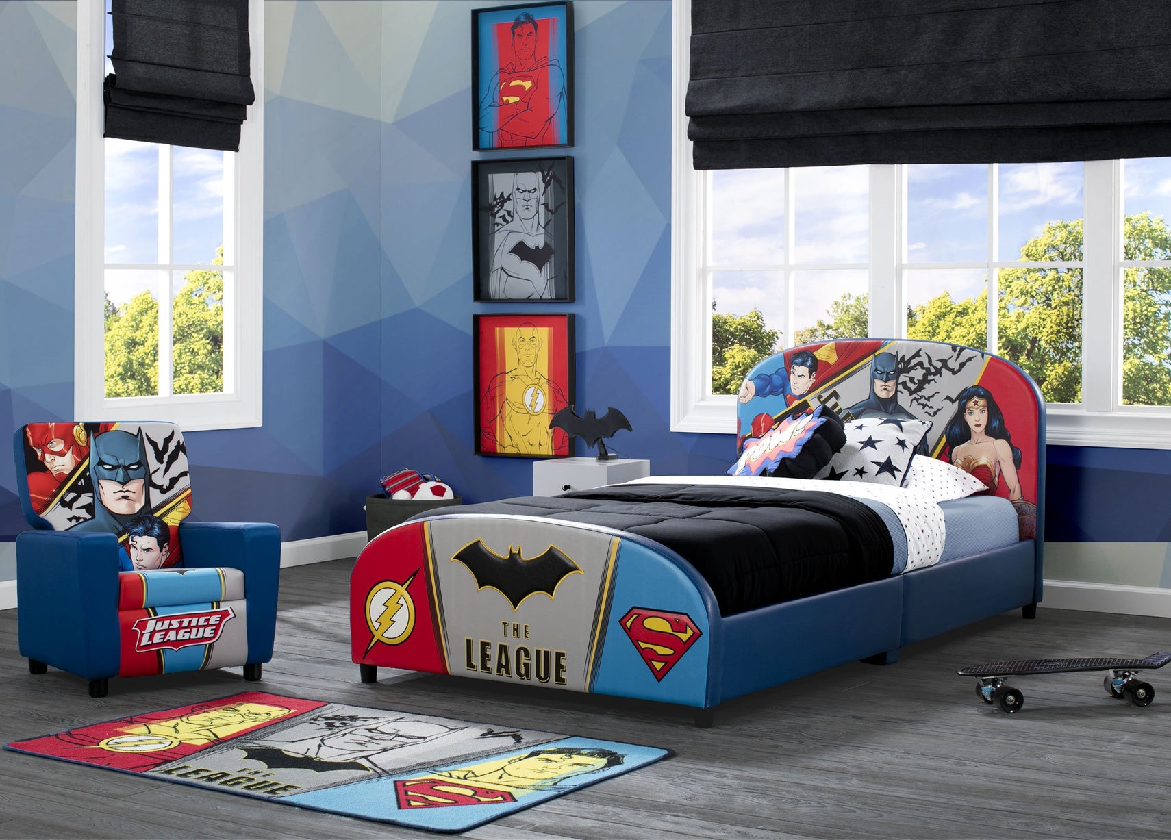 Delta Children Justice League (1215) Soft Area Rug with Non-Slip Backing (TR80057JL)