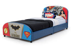 Delta Children DC Comics Justice League Upholstered Twin Bed Justice League (1215), Left View a3a 6-DC Comics Justice League Upholstered Twin Bed