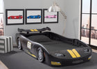Black (001) 17-Turbo Race Car Twin Bed