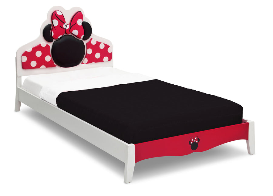 Minnie Mouse Wooden Twin Bedroom Collection (99447MN), Bed Silo, a3a 3-Deluxe Minnie Mouse Twin Bed