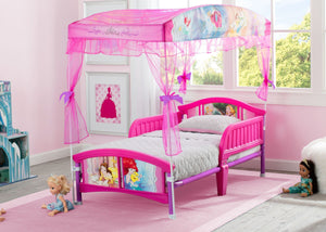 Delta Children Princess Canopy Toddler Bed Room View a1a Disney Princess (1034) 0