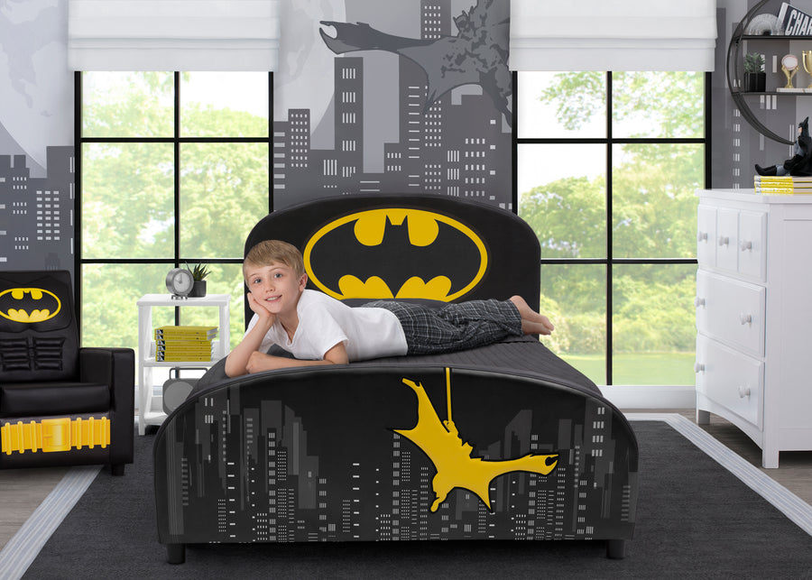Delta Children Batman Upholstered Twin Bed Batman (1200), Room View 2-Batman Upholstered Twin Bed