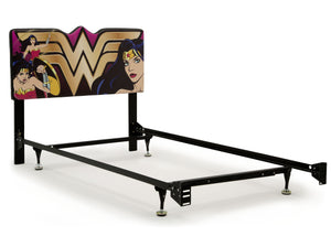 Delta Children Wonder Woman (1210) Upholstered Headboard (BB87173WW), Metal Frame a4a 3-DC Comics Wonder Woman Upholstered Headboard