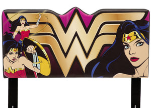 Delta Children Wonder Woman (1210) Upholstered Headboard (BB87173WW), Front View a1a 4-DC Comics Wonder Woman Upholstered Headboard