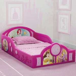 Princess Deluxe Toddler Bed with Attached Guardrails Disney Princess (1034) 8-Princess Deluxe Toddler Bed with Attached Guardrails